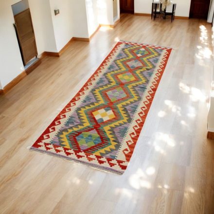 Ročno tkana tekači preproga Kilim 64x238 Maimana Kelim preproga