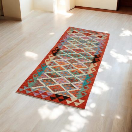 Afgan tekači preproga Kilim Chobi 65x201 etnični ročno tkani Kilim