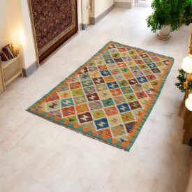   Tekač preproga Kilim Chobi 82x188 Afganistanski ročno tkani kilim
