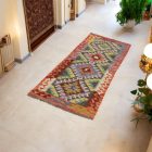 Etnična tekači preproga Kilim Chobi 64x198 ročno tkana preproga