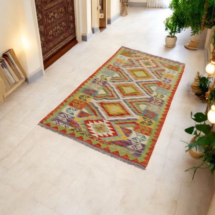 Etnična tekači preproga Kilim Chobi 83x198 ročno tkana preproga
