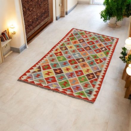 Ročno tkana tekači preproga Kilim Chobi 83x193 Maimana Kelim preproga