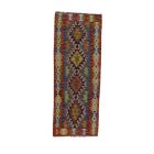Ročno tkana tekači preproga Kilim Chobi 80x207 afgan volneni kilim