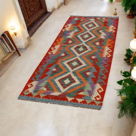 Chobi tekači preproga Kilim 73x202 ročno tkana volna kelim