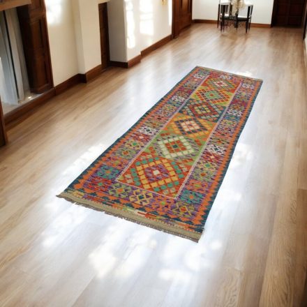 Ročno tkana tekači preproga Kilim 82x298 afgan volneni kilim