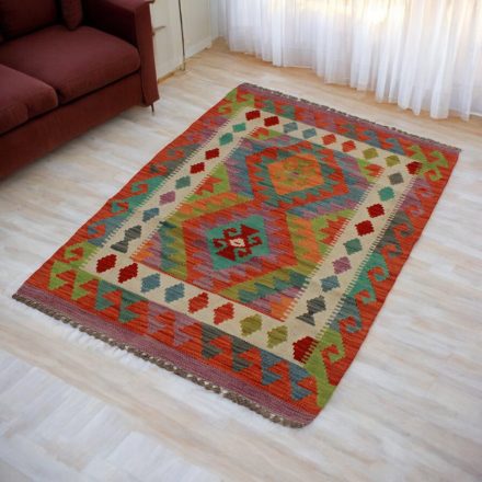 Volnena preproga Kilim Chobi 79x118 ročno tkani afgan kilim