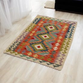 Chobi preproga Kilim 87x137 ročno tkana volna kelim