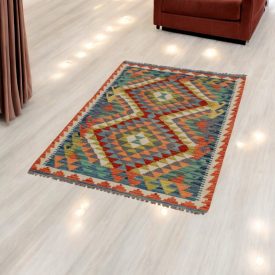 Afgan Kilim Chobi 85x119 cm – ročno tkana preproga iz volne