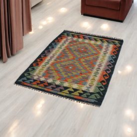 Ročno tkana Kilim 86x127 Maimana Kelim preproga