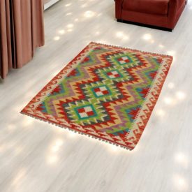 Preproga Kilim Chobi 84x123 Afganistanski ročno tkani kilim