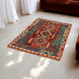 Etnična preproga Kilim Chobi 101x147 ročno tkana preproga