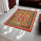 Chobi preproga Kilim 98x140 ročno tkana volna kelim