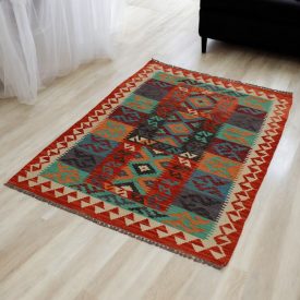 Ročno tkana Kilim 103x150 Maimana Kelim preproga