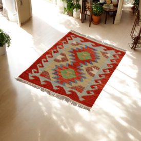 Chobi preproga Kilim 55x85 ročno tkana volna kelim