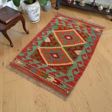Etnična Kilim preproga Chobi 59x89 ročno tkani avtentični Kilim