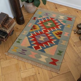 Kilim preproga Chobi 59x84 ročno tkani afganistanski Kilim