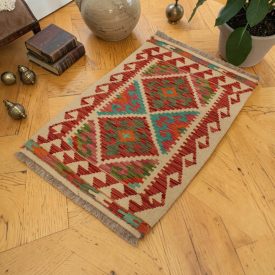 Etnična Kilim preproga Chobi 61x90 afganistanski volneni Kilim