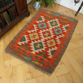 Ročno tkana avtentična Kilim preproga 61x84 afganistanski etnični Kilim