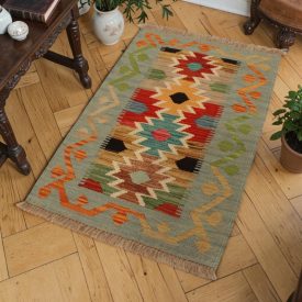 Volnena Kilim preproga 59x91 avtentični afganistanski Kilim