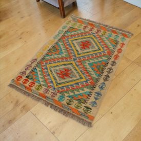 Etnična Kilim preproga Chobi 69x92 ročno tkani afganistanski Kilim