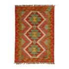 Volnena Kilim preproga 59x89 ročno tkani etnični Kilim
