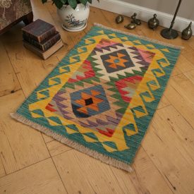 Etnična Kilim preproga Chobi 60x86 ročno tkani Kilim