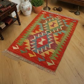 Avtentična Kilim preproga 60x92 ročno tkani afganistanski Kilim