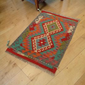 Volnena Kilim preproga 63x90 ročno tkani afganistanski Kilim