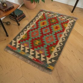 Volnena Kilim preproga 63x90 afganistanski volneni Kilim