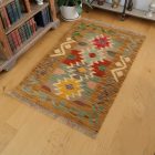 Volnena Kilim preproga 59x91 ročno tkani volneni Kilim