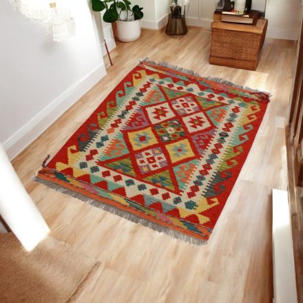 Volnena preproga Kilim Chobi 65x94 ročno tkani afgan kilim