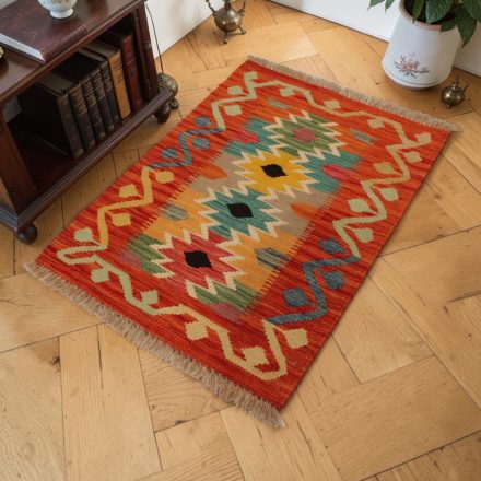 Etnična Kilim preproga Chobi 62x87 ročno tkani afganistanski Kilim