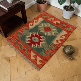 Afganistanska Kilim preproga Chobi 61x81 ročno tkani volneni Kilim