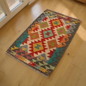 Ročno tkani Kilim 60x90 afganistanski volneni Kilim