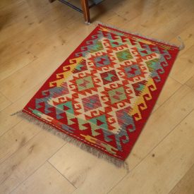Etnična Kilim preproga Chobi 62x87 ročno tkani volneni Kilim