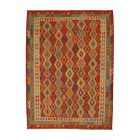 Preproga Kilim Chobi 261x347 ročno tkani Afgan volneni kilim