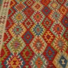 Preproga Kilim Chobi 261x347 ročno tkani Afgan volneni kilim