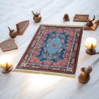 Strojno izdelana svilena preproga SILKEN 70x110 akrilna turška preproga