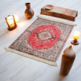   Strojno izdelana svilena preproga SILKEN 70x110 akrilna turška preproga