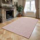 Debela volnena preproga siva 250x350 velika preproga za dnevno sobo