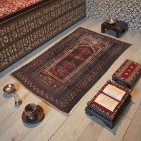   Molitvena preproga Mushwani 85x135 ročno vozlana nomadska preproga