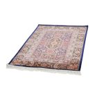 Svilena preproga Baharan 100x150 cm – kobaltno modra viskozna preproga iz Irana