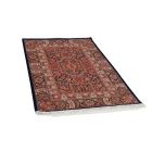 Svilena preproga Baharan 100x150 cm – kobaltno modra viskozna preproga iz Irana