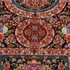 Svilena preproga Baharan 100x150 cm – kobaltno modra viskozna preproga iz Irana