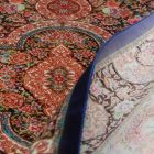 Svilena preproga Baharan 100x150 cm – kobaltno modra viskozna preproga iz Irana