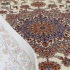 Svilena preproga Parnian bež 120x180 visokokakovostna viskozna svilena preproga iz Irana