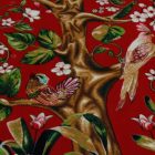 Svilena preproga Drevo življenja 100x150 cm – škrlatno rdeča iranska viskozna preproga