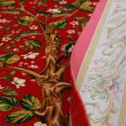 Svilena preproga motiv Drevesa življenja bordó 80x120 visokokakovostna viskozna svilena preproga iz Irana