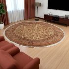 Okrogla preproga Isfahan 301x310 ročno vozlana perzijska preproga