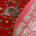 Svilena preproga Lov bordó 80x120 perzijska preproga iz viskozne svile